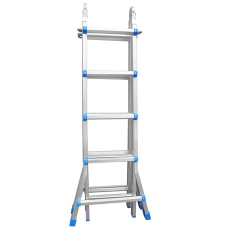 Σκάλα Αλουμινίου Επαγγελματική 4x5 Σκαλιά Multi use Μέγιστο Ύψος 5.10m Αντοχή 150kg Βάρος 11.6kg με Πιστοποίηση EN131