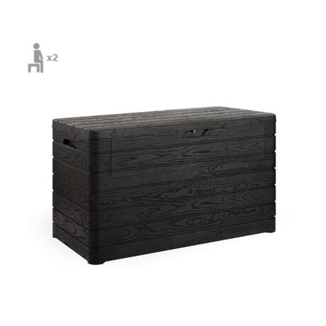 TOOMAX Ιταλίας Πλαστικό Μπαούλο Αποθήκευσης 270lt 117.5x45x56cm MASSIF  Καπάκι-Κάθισμα 2 Ατόμων BRAVO 270LT ANTHRACITE