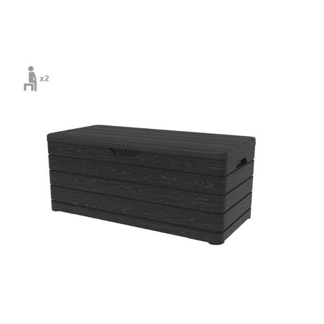 TOOMAX Ιταλίας Πλαστικό Μπαούλο Αποθήκευσης 15.5kg 640lt 152.2x71x63.5cm Καπάκι-Κάθισμα 2 Ατόμων MASSIF DOLOMITI 640L Anthracite