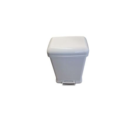 Κάδος Απορριμμάτων 38lt 37x24x54cm Πλαστικός με Πεντάλ Λευκό Soft Close