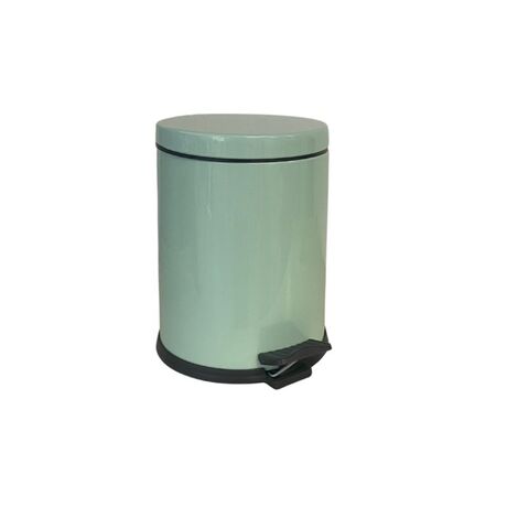 VESTA Σετ Κάδος Μπάνιου με Πεντάλ Ø20.5x28cm 5lt με Εσωτερικό Κάδο και Πιγκάλ Ø8.5x36cm Μεταλλικό Μέντα