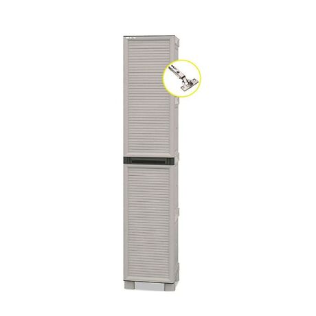 ARTPLAST Ιταλίας Πλαστική Ντουλάπα 12,5kg 35X39X172 MASSIF Μονόφυλλη 4 Χώρων CONCERT LINE