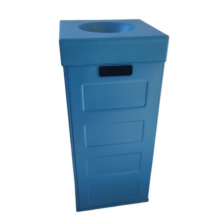 Κάδος Απορριμμάτων/Ανακύκλωσης 70lt 30x30x70cm Πλαστικός με Άνοιγμα στο Καπάκι Συναρμολογούμενος CUBO Full Color Μπλε Αιγαίου Ελλάδας