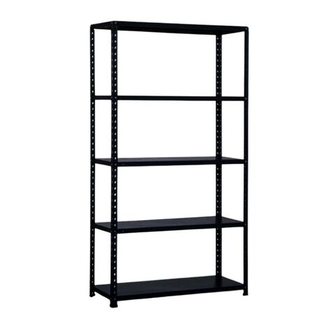 BIZZOTTO ITALY Μεταλλική Ραφιέρα Dexion 5όροφη 100x40x188cm 13.65kg MAX Αντοχή 350kg Μαύρη KIT(02B200N)