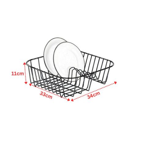 TEKNO-TEL Πιατοθήκη Γούρνας 34x33x11cm με 10 Θέσεις Πιάτων Επινικελωμένο Ατσάλι (NICKEL)