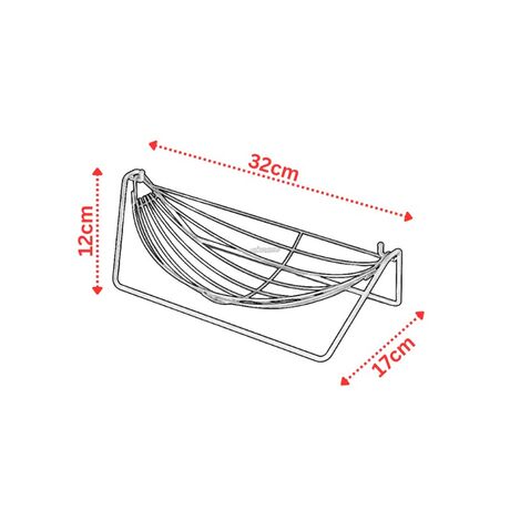 TEKNO-TEL Φρουτιέρα Κρεμαστή Επιτραπέζια 32x17x12cm Επιχρωμιωμένο Ατσάλι Μαύρη Matte