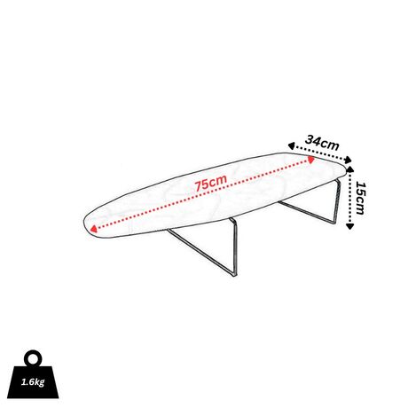 Σιδερώστρα Ατμού ΜΙΝΙ Μεταλλική 75x34x15cm Διάμετρος Σκελετού Ø6mm 1.6kg Επιτραπέζια Silver