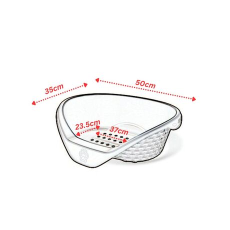 Κρεβάτι Σκύλου-Γάτας 50x35x17cm RATTAN με Σύστημα Αερισμού Καφέ BAMA Ιταλίας