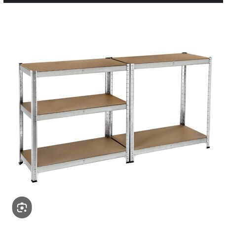 VESTA Μεταλλική Γαλβανιζέ Ραφιέρα Dexion 5όροφη 120x50x180cm με Μοριοσανίδες Πάχους 4mm 15.5kg Πάχος Δοκών 0.7mm MAX Αντοχή 875kg (175kg / Ράφι) Μαύρη