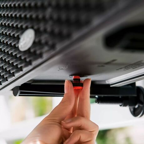 LECHUZA Balconera Cottage 100 Ζαρντινιέρα 100x19x19cm Αυτοποτιζόμενη με 2 Δοχεία Φύτευσης Graphite Black Γερμανίας