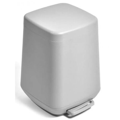 Κάδος Μπάνιου με Πεντάλ 7lt 24x26x31.2cm με Εσωτερικό Κάδο 1.01kg Πλαστικό SOFT CLOSE Γκρι Ελλάδας