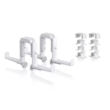 LECHUZA DUO Βάση Μπαλκονιού Σετ 2 Τεμαχίων με 4 Αντάπτορες για Ζαρντινιέρες BALCONERA ΛΕΥΚΟ MAX Αντοχή 35kg