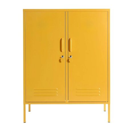 STEELEN COLOR Μεταλλική Ντουλάπα 80x40x90cm Πάχους 0.7mm Εσωτερικού Χώρου με Πόδια Mustard