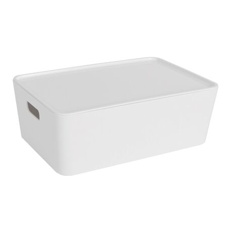 Dea Home Italy Κουτί Αποθήκευσης 29x19x10cm Πλαστικό 4,5lt Λευκό με Ματ Φινίρισμα