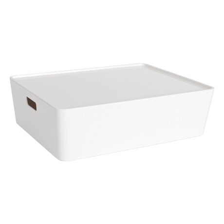 Dea Home Italy Κουτί Αποθήκευσης 38x28x10cm Πλαστικό 10,7lt  Λευκό με Ματ Φινίρισμα