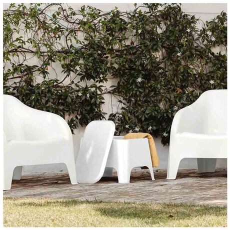 SUPER ΠΡΟΣΦΟΡΑ TOOMAX Σετ 2 Πολυθρόνες + ΔΩΡΟ Τραπέζι με Αποθηκευτικό Χώρο PETRA Matte White Ιταλίας