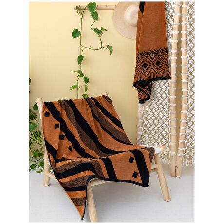 Palamaiki Πετσέτα Θαλάσσης Beach Collection 86x160 EV26 Καφέ