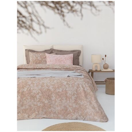 Palamaiki Σετ Μονά Σεντόνια Fashion Life 170x260 FL6230 Χωρίς Λάστιχο Καφέ