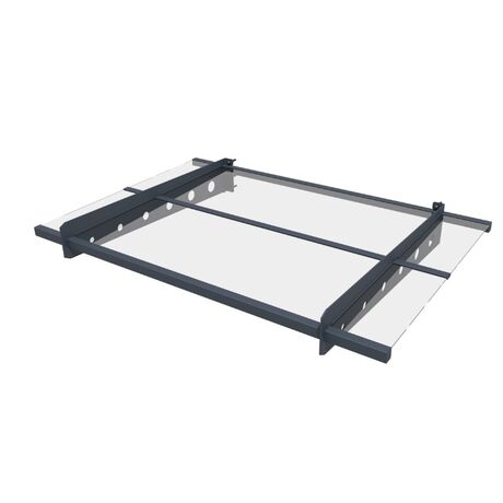 VESTA Στέγαστρο Πόρτας/Παραθύρου 120x80cm Αλουμίνιο Πάχους 2.5mm Πολυκαρμπονικό Πάνελ Πάχους 3mm 13kg Ανθρακί - Διάφανο