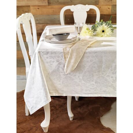 Palamaiki Σετ 4 Πετσέτες Φαγητού Festosi 45x45 ETHNIC ECRU Εκρού