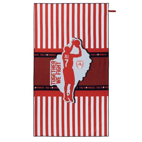 Palamaiki Πετσέτα Θαλάσσης Beach Collection 90x160 NM OLYMPIACOS Κόκκινο