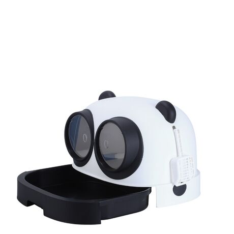 VESTA Τουαλέτα Γάτας Κλειστή 54x43.7x39cm Λευκό Πάγου - Μαύρο