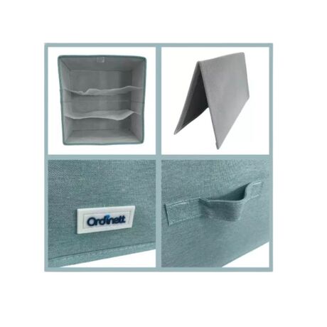 ORDINETT ITALY Κουτί Αποθήκευσης Ρούχων 29x29x18.5cm 15lt 0.5kg Cube Μέντα