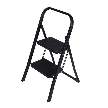 VESTA ΤΙΚΟ Σκαλοσκαμπό Μεταλλικό  45x50x80cm με 2 Σκαλιά MAX Αντοχή 150kg Βάρος 3.3kg Μαύρο