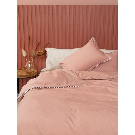 Palamaiki Παπλωματοθήκη Μονή 170x240 PON-PON ROSE Ροζ