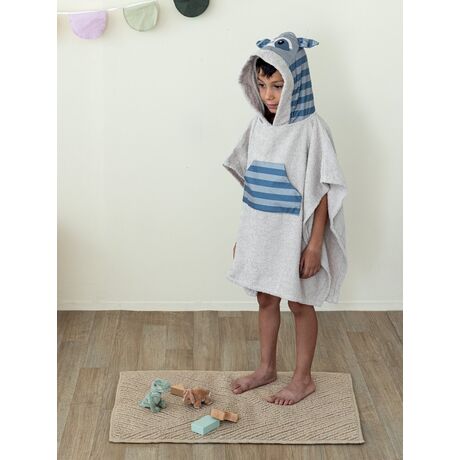 Palamaiki Poncho Kids Bath RACOON Γκρι