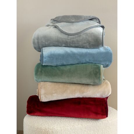 Palamaiki Κουβέρτα Βελουτέ 160x220 DREAM VELOUR/3 DENIM Μπλε