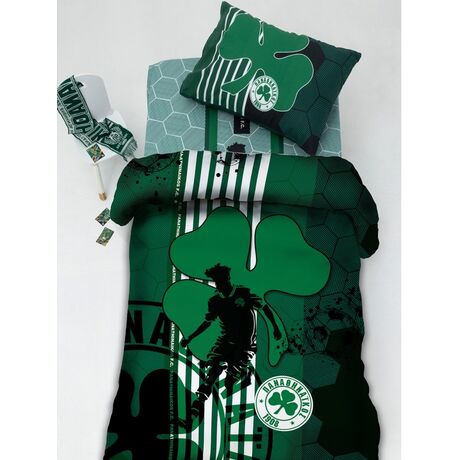 Palamaiki Σετ Μονά Σεντόνια Panathinaikos F.C. 170x260 FC11 Με Λάστιχο