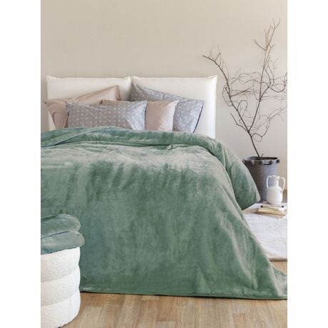 Palamaiki Κουβέρτα Βελουτέ 160x220 DREAM VELOUR/3 OLIVE Πράσινο