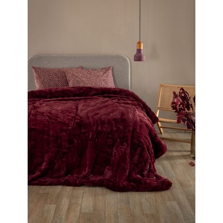 Palamaiki Κουβερτοπάπλωμα Υπέρδιπλο 220x240 EMBER WINE Μπορντώ