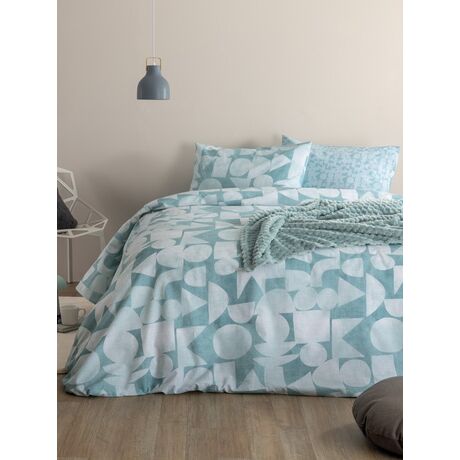 Palamaiki Σετ Μονά Σεντόνια Fashion Life 170x260 FL6288 Με Λάστιχο Γαλάζιο