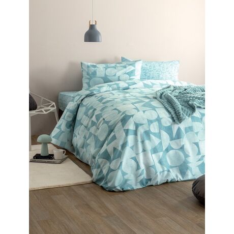 Palamaiki Σετ Υπέρδιπλα Σεντόνια Fashion Life 240x260 FL6288 Με Λάστιχο Γαλάζιο