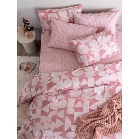 Palamaiki Σετ Παπλωματοθήκη Υπέρδιπλη Fashion Life 240x250 FL6289 Ροζ