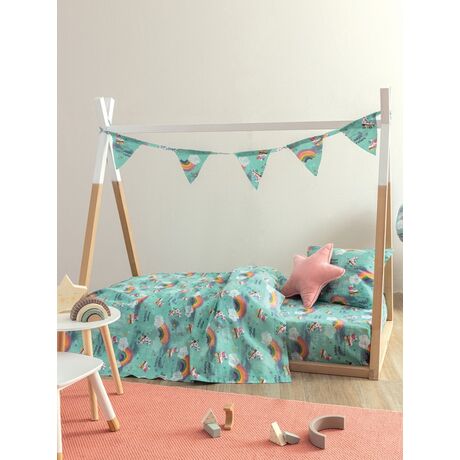 Palamaiki Σετ Μονά Σεντόνια My Kingdom 170x260 MK774 Με Λάστιχο