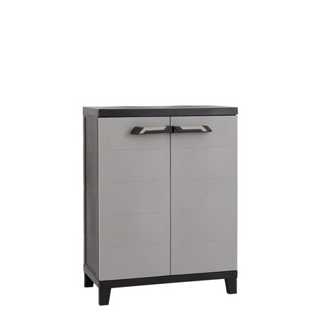 TOOMAX Ιταλίας MOB PRIME Πλαστική Ντουλάπα 66x40x88cm 10kg με Ράφια και Πόδια  MAX Αντοχή 15kg Ανθρακί-Γκρι