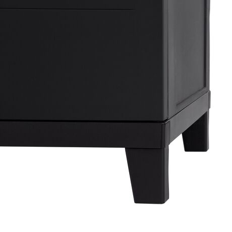 TOOMAX Ιταλίας MOB SMART Πλαστική Ντουλάπα 66x40x88cm 10kg με Ράφια και Πόδια  MAX Αντοχή 15kg Μαύρο