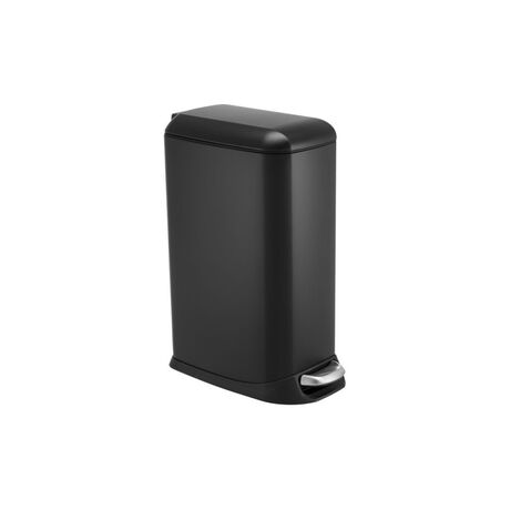 VESTA Κάδος Απορριμμάτων 20lt SOFT CLOSE 23.5x40x56cm με Πεντάλ και Εσωτερικό Κάδο 3.55kg Μαύρο Μatte