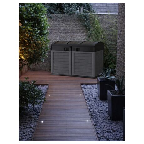 ARTPLAST Ιταλίας Αποθήκη Κήπου - Μπαούλο Βαρέως Τύπου Πλαστικό 1.04m² 146x87x119cm 42.8kg 1200 Lt GARDEN STORAGE Γκρι - Ανθρακί