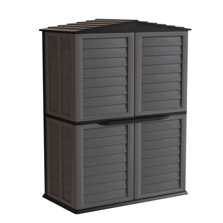 ARTPLAST Ιταλίας Αποθήκη Κήπου Βαρέως Τύπου Πλαστική 1.25m² 151x83x200cm 52kg 2000 Lt GARDEN SHED BASIC Γκρι - Ανθρακί