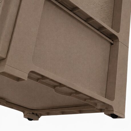 ARTPLAST Ιταλίας Συρταριέρα Πλαστική 4όροφη 39x38.5x79cm SNAPPY  Γκρι-Καφέ