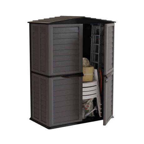 ARTPLAST Ιταλίας Αποθήκη Κήπου Βαρέως Τύπου Πλαστική 1.25m² 151x83x200cm 52kg 2000 Lt GARDEN SHED BASIC Γκρι - Ανθρακί