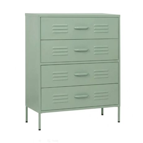 STEELEN COLOR Συρταριέρα 115x35x190cm Πάχους 0.8mm Εσωτερικού Χώρου με Πόδια Pastel Green