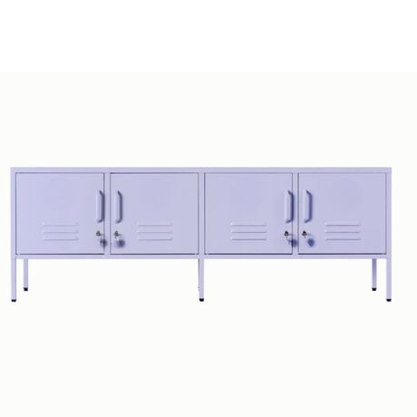 STEELEN COLOR Μεταλλικό Ντουλάπι -Έπιπλο Τηλεόρασης 160x45x55cm Πάχους 0.4mm Εσωτερικού Χώρου με Πόδια Lilac