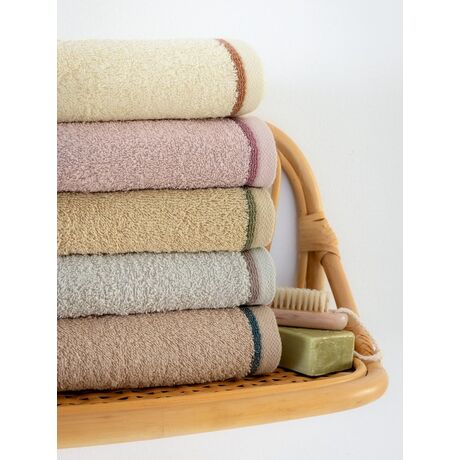 Palamaiki Σετ Πετσέτες (30X50, 50X90, 70X140) ROS SAND Καφέ