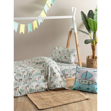 Palamaiki Σετ Μονά Σεντόνια My Kingdom 170x260 MK779 Χωρίς Λάστιχο