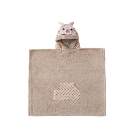 Palamaiki Παιδική πετσέτα με κουκούλα 70x120 RAB Καφέ